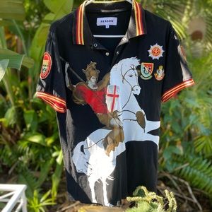 Reason MENS knit polo S